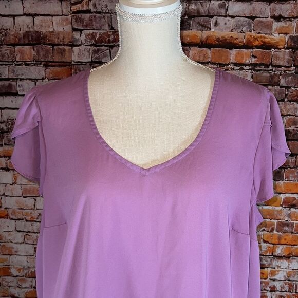 Torrid Georgette Tulip Sleeve Blouse - Picture 4 of 8